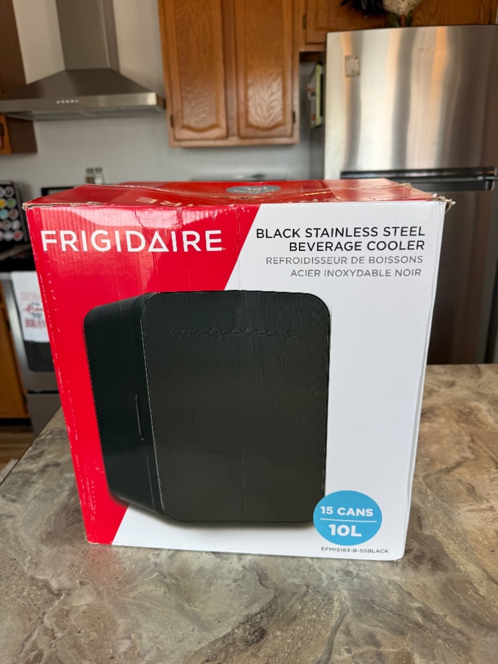 The Frigidaire 10L/15-can retro mini refrigerator cooler(EFMIS183-B-SSBlack)